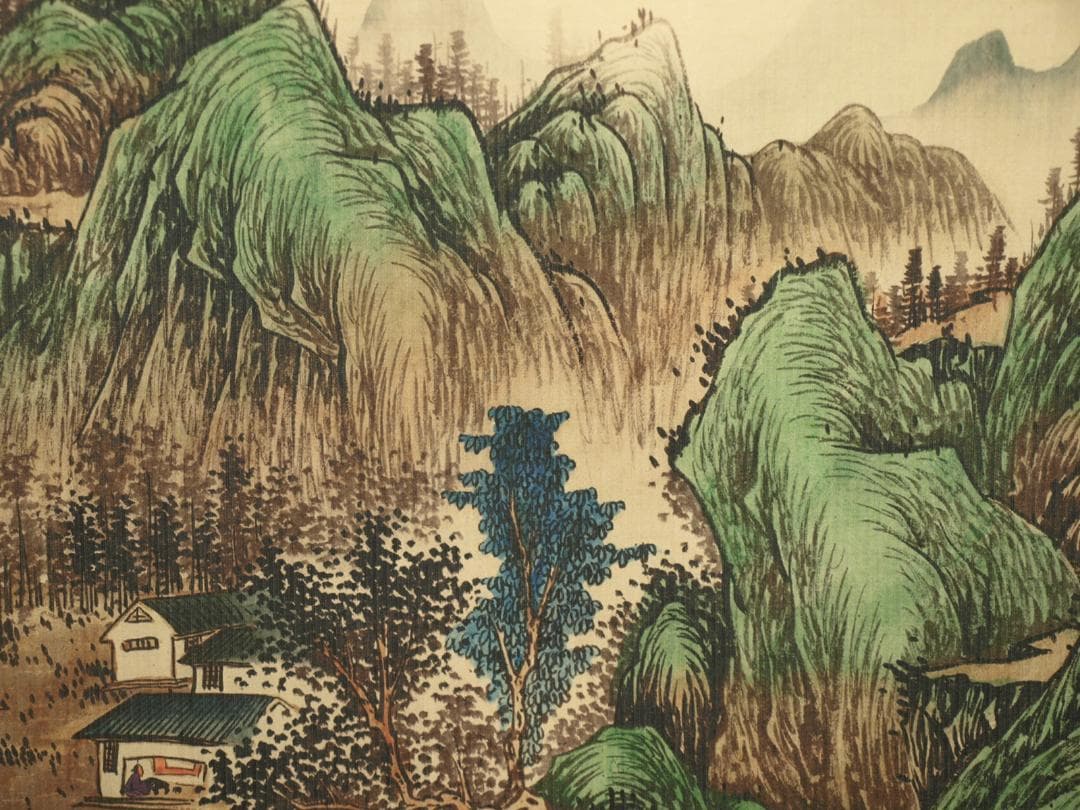 民間仕入れ品　民国保管品　中国明時代の掛軸　肉筆絵骨董品 BD386A3-3