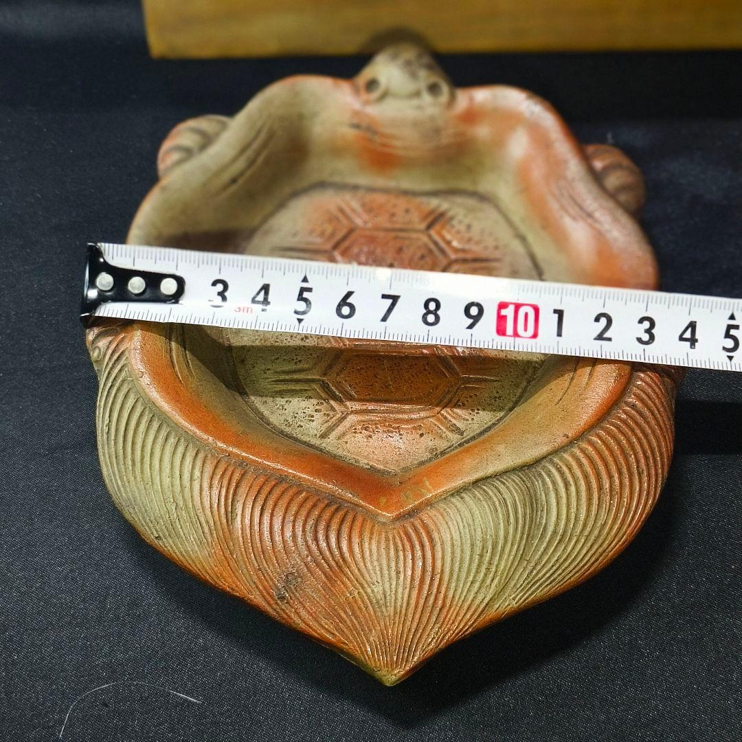 古備前 火襷亀甲皿 桃山骨董 無銘 古美術 アンティーク 蒐集家放出美品 古箱付