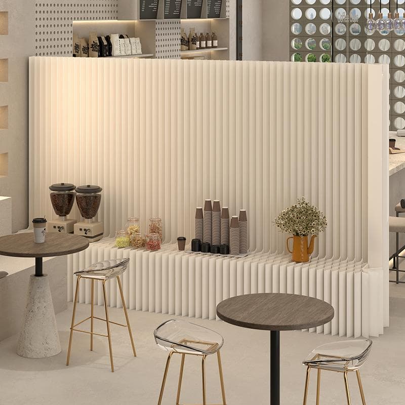 紙製パーテーション陳列展示台高さ2ｍ長さ2-3ｍ組立不要折りたたみ衝立仕切り