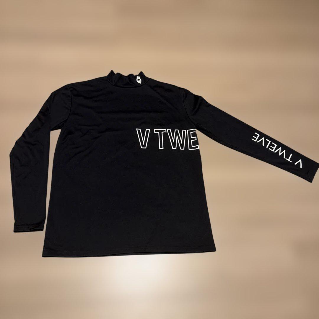 V TWELVE ブラック モックネックシャツ XL