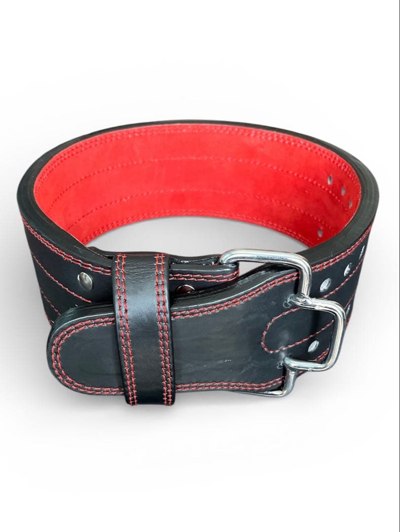 【値下げ】フックバックルベルト13mm極厚ハード仕上げ　Sサイズ