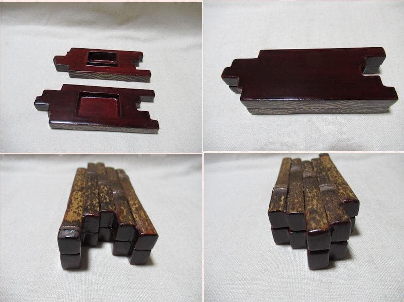 茶道具　筏香合　波蒔絵あり　川瀬表完造　共箱