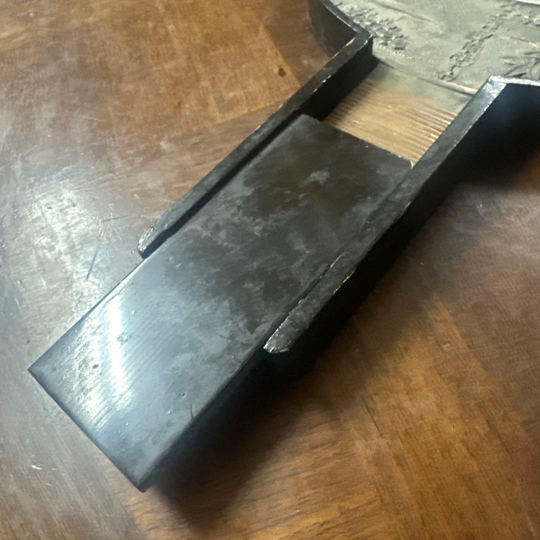 和鏡〜天下一津田薩摩守　骨董/銘入り/銅鏡/江戸時代/金工