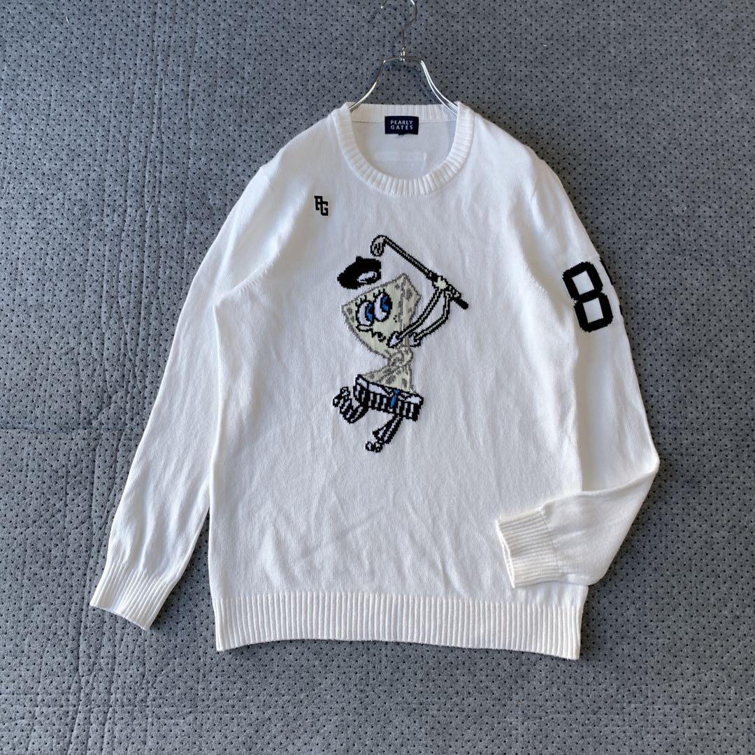 良品 パーリーゲイツ スポンジボブ コラボ ニット セーター ゴルフウェア 限定