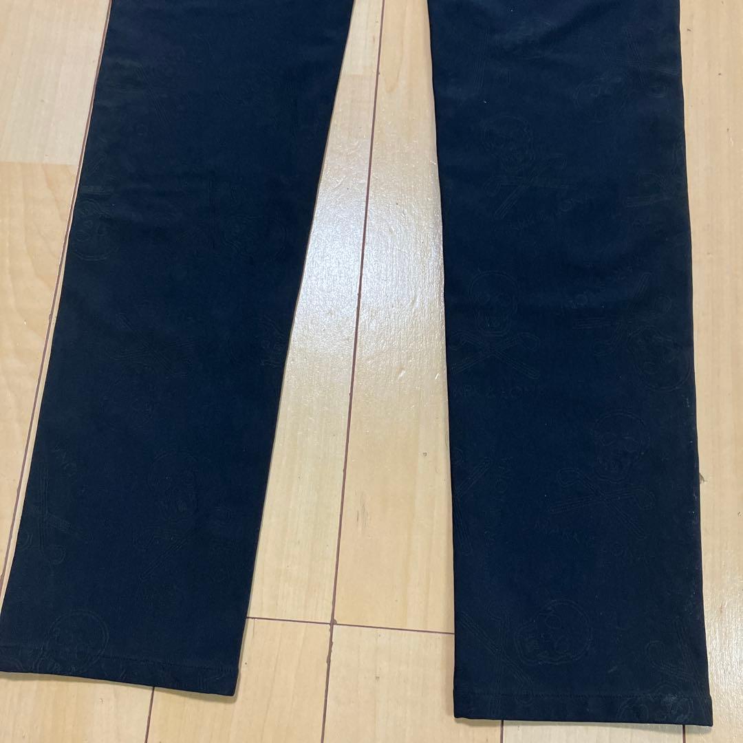 MARK&LONA マークアンドロナ　ストレッチパンツ　総柄　ブラック　38
