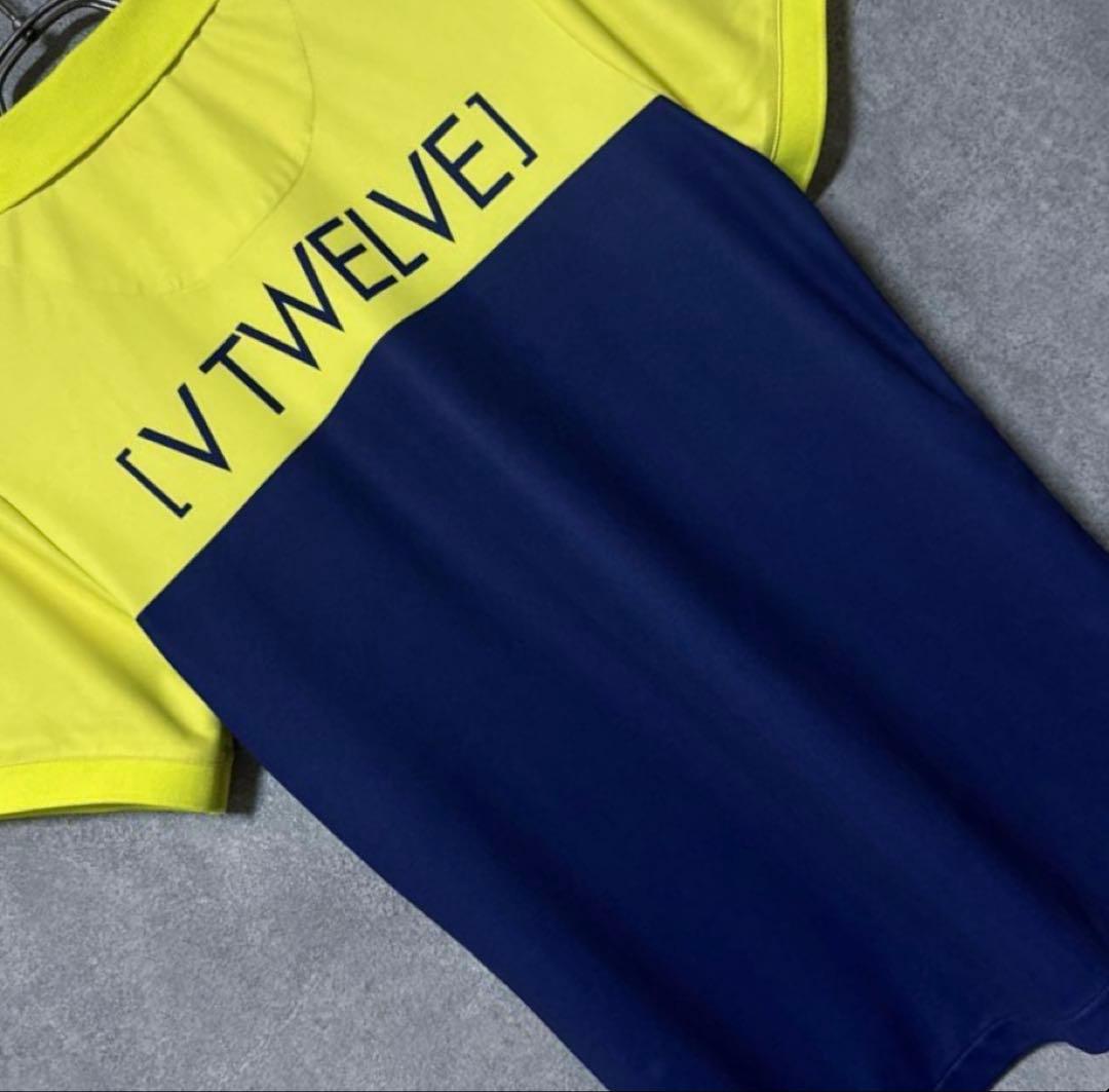 V12 ヴィトゥエルヴ ビッグ ロゴ ポロシャツ ネイビー イエロー 1