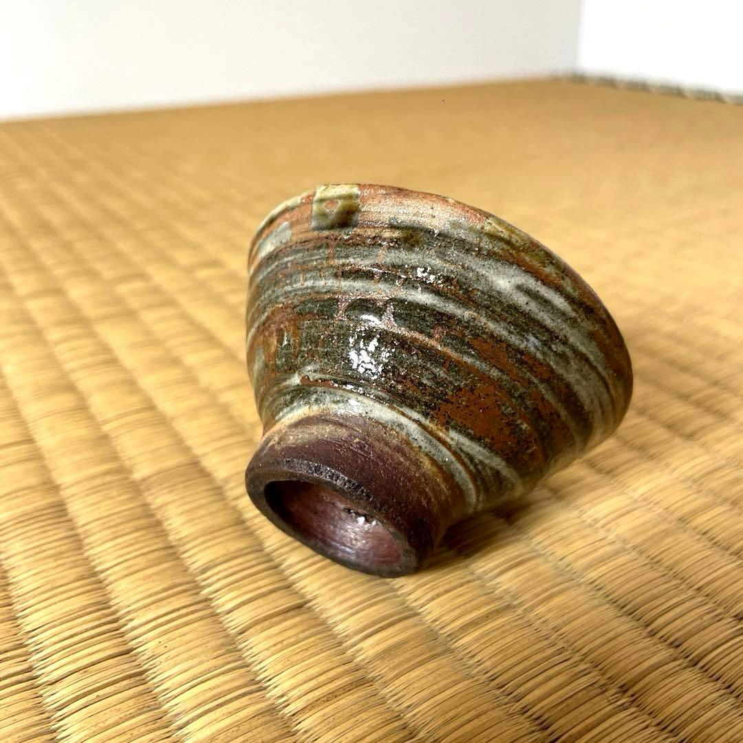 #XG528 陶芸家・人間国宝・金城次郎・壺屋焼・魚紋・ぐい呑・共箱・酒器・骨董