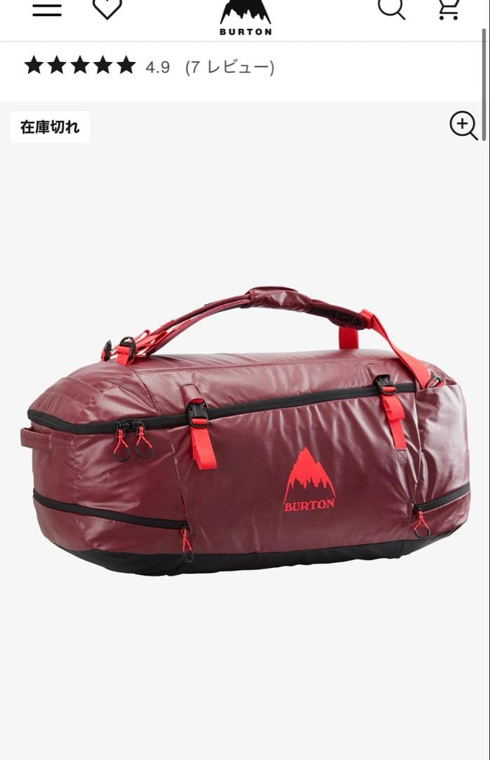 BURTON ラージダッフルバッグ 90L