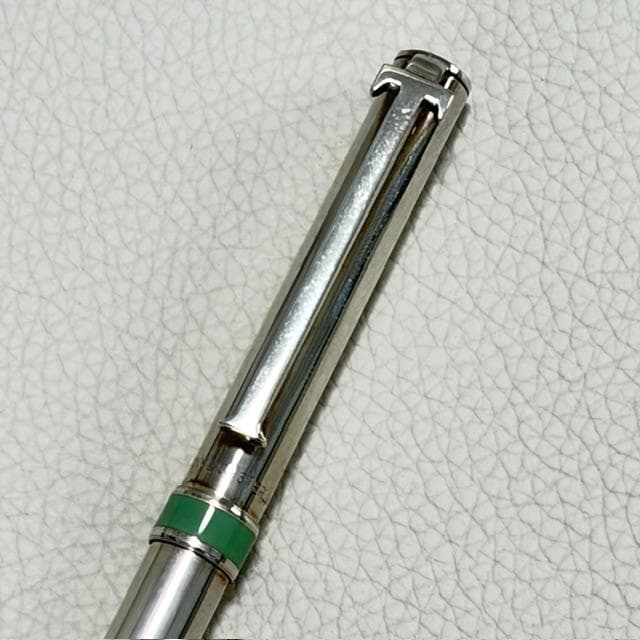美品★ティファニー シルバー925 純銀製 ボールペン インク無 ブルーの帯！