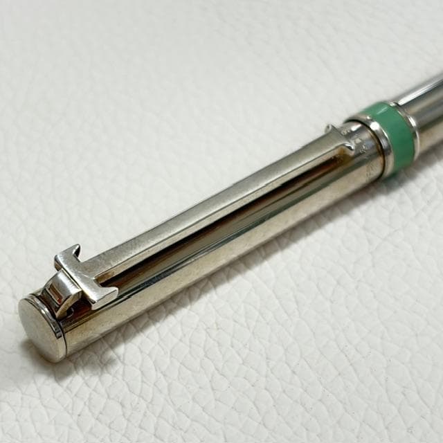 美品★ティファニー シルバー925 純銀製 ボールペン インク無 ブルーの帯！