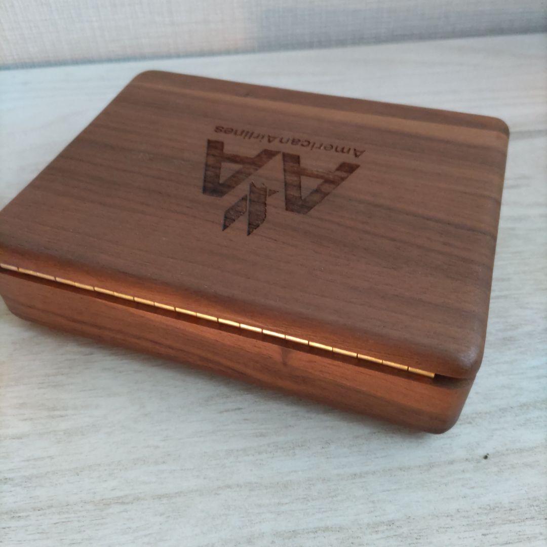 〚超レア〛AmericanAirline アメリカン航空　木製トランプケース