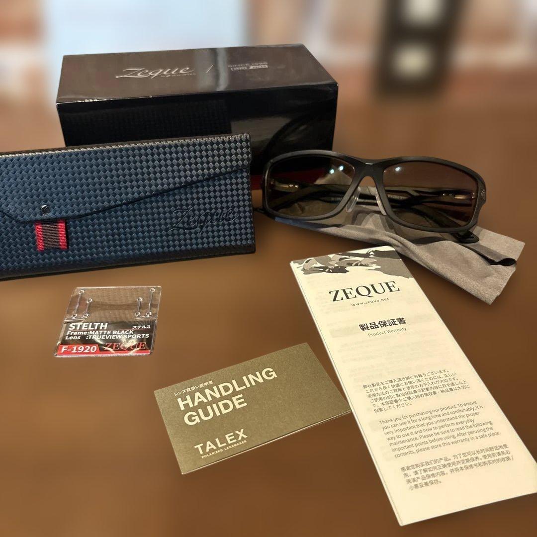 定番人気モデル　ゼクーZEQUEステルス マットブラックF-1920 サングラス