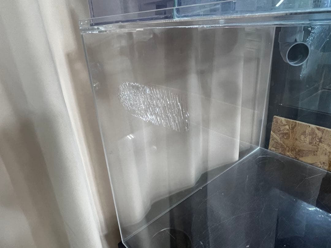 アクリル水槽 上部濾過槽　キャビネット付き　引き取り限定