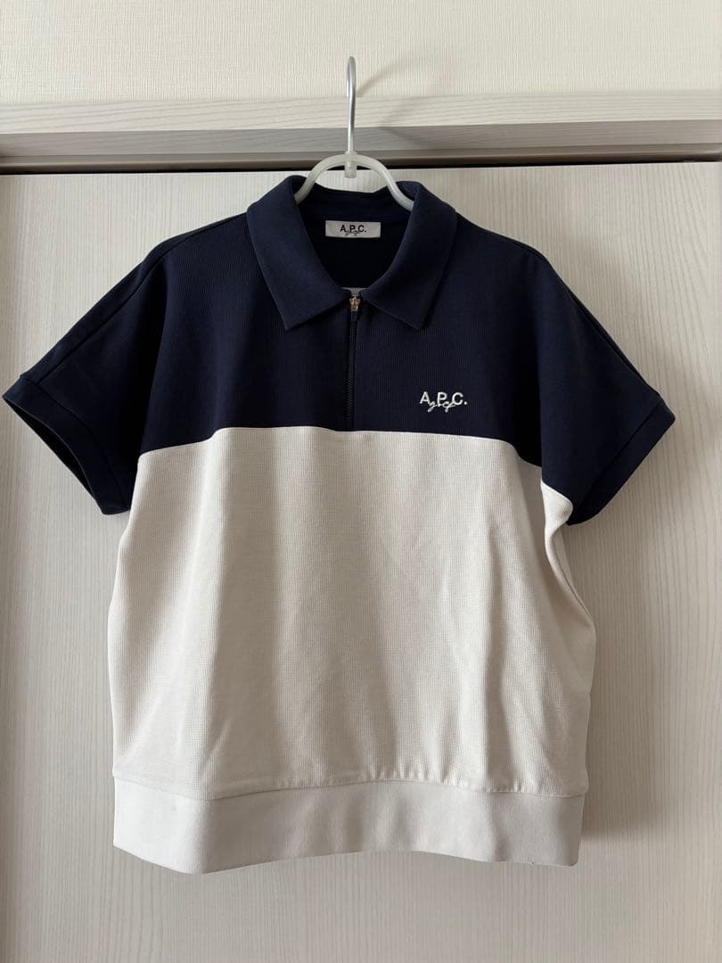 A.P.C. ゴルフ ポロシャツ ネイビー/ホワイト