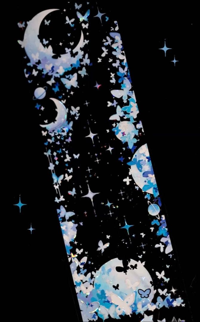 【8232】海外　マステ　5m巻売り　貝殻光マスキングテープ　星月