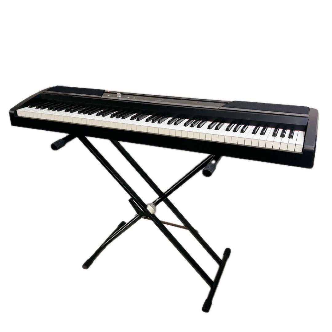 電子ピアノ KORG 88鍵 黒 スタンド付き 黒折りたたみ SP-170S