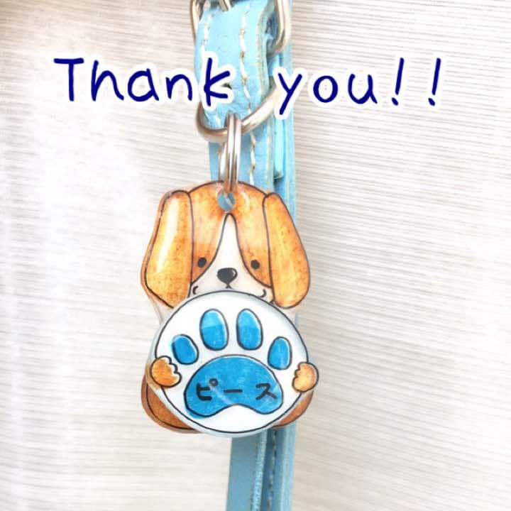 【いちご大福様ご確認用】☆レッスンバッグチャーム→犬の迷子札チャーム☆