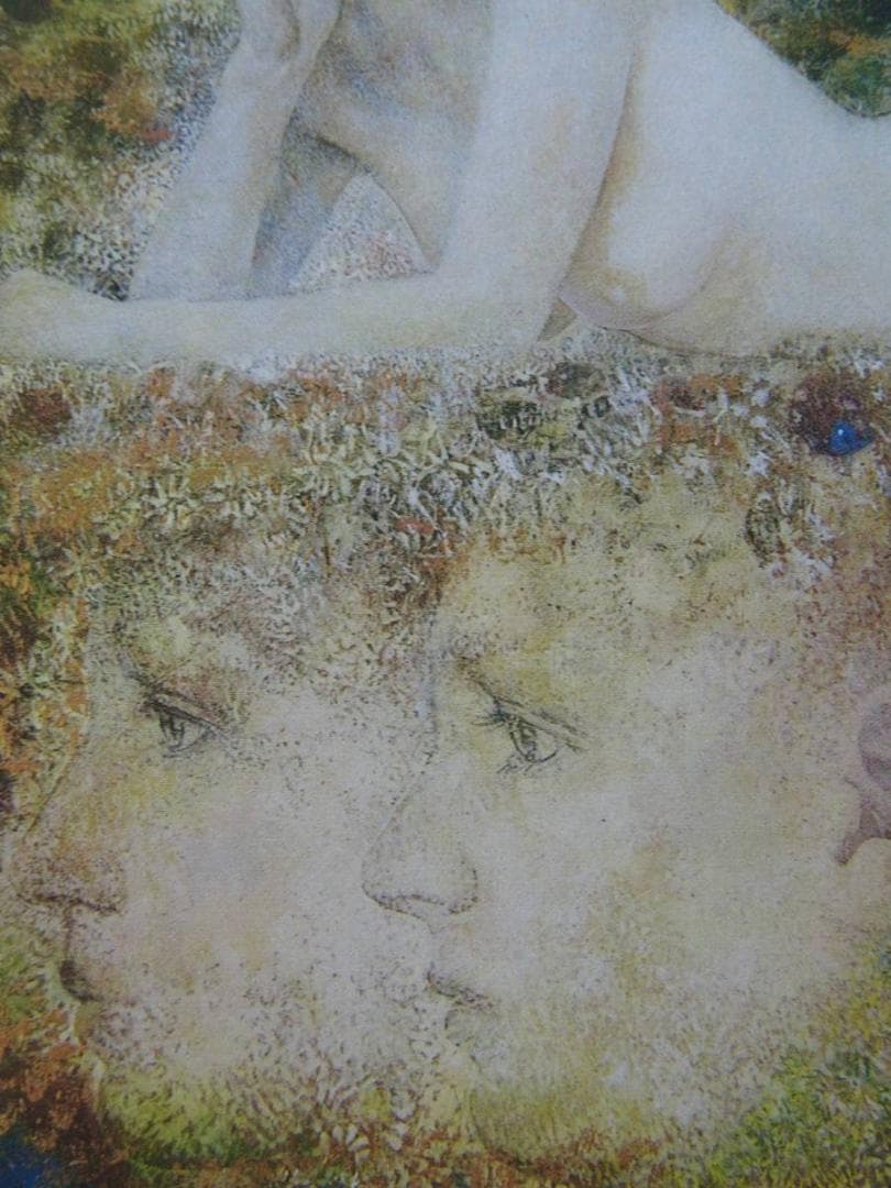 山本文彦、【岸】、希少な額装用画集より、新品額装付、状態良好