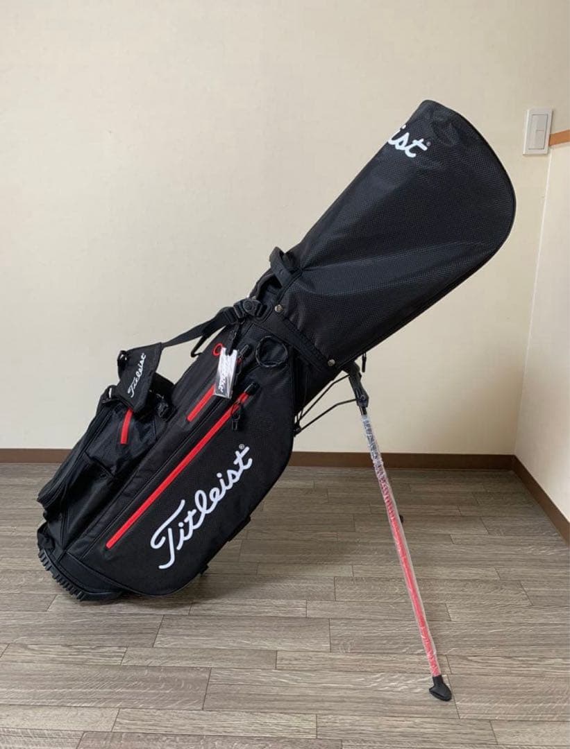 タイトリストPlayers 4 スタンドバッグ　ブラック&レッド　14分割式