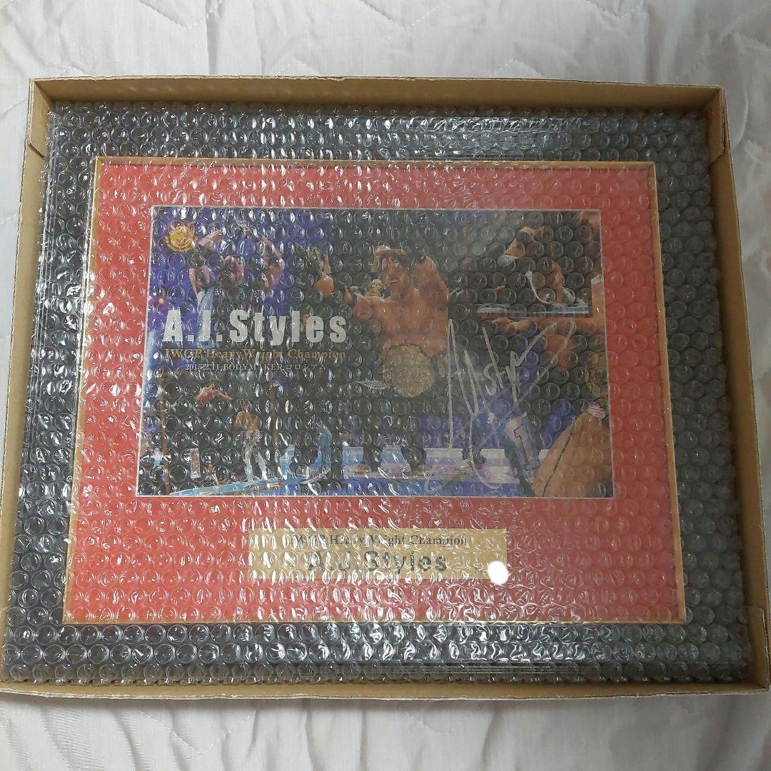 WWE　(元新日本プロレス) AJスタイルズ 直筆サイン入りフォトフレーム