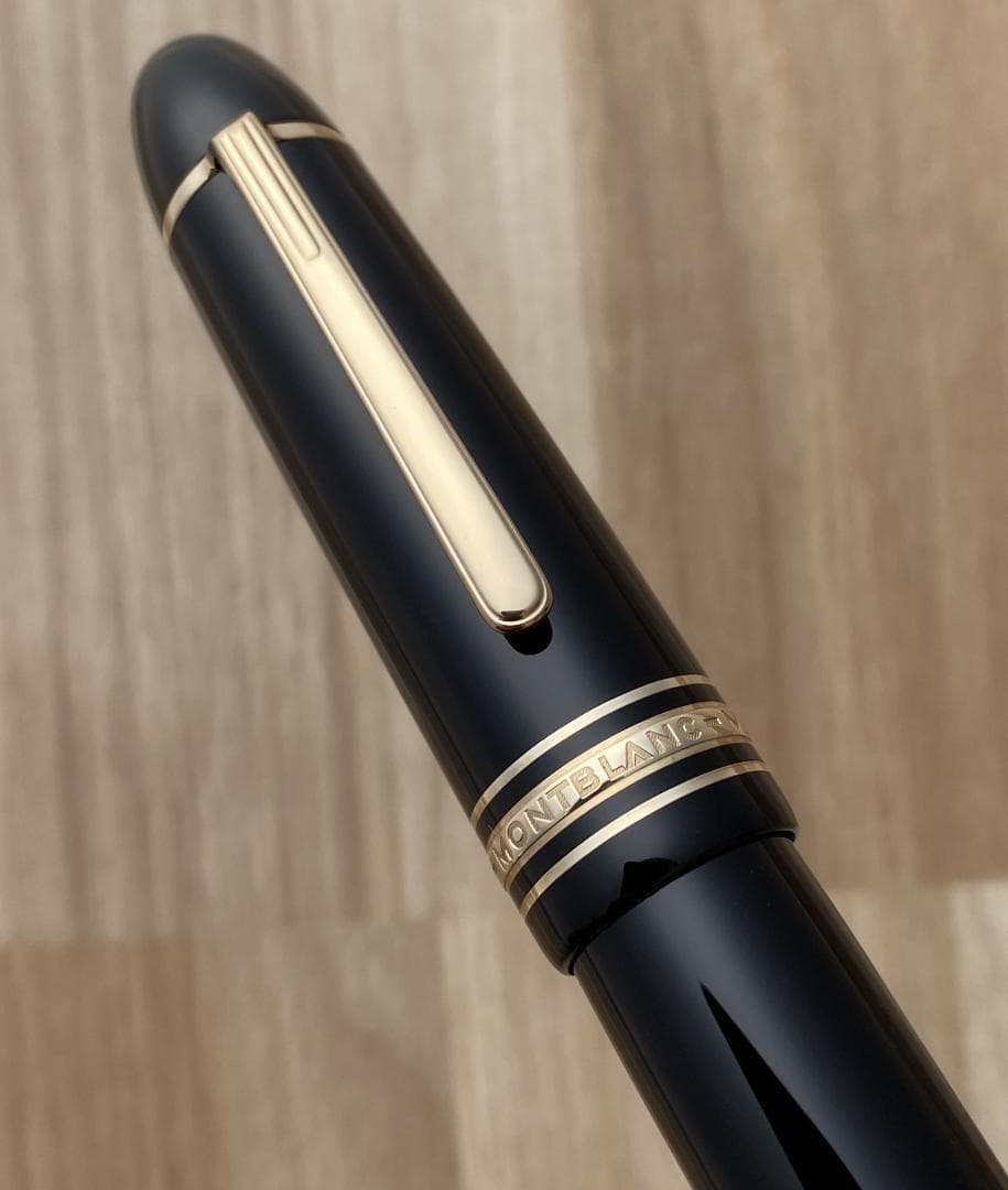 未使用に近い モンブラン 149 14K (F) エボナイト製 吸入式 万年筆