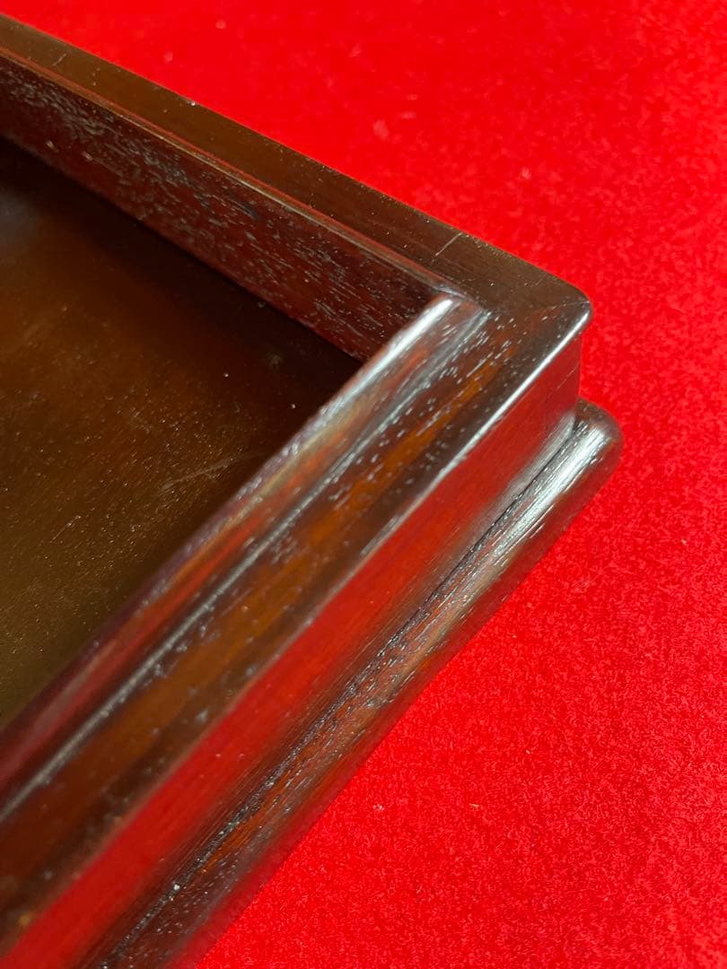 【墨研】古玩 硯箱⑤◆紫檀長方硯箱◆時代物◆文房四宝 文人趣味 文箱 唐木