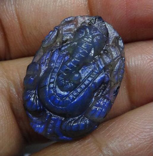 ラブラドライトカービングガネーシャ