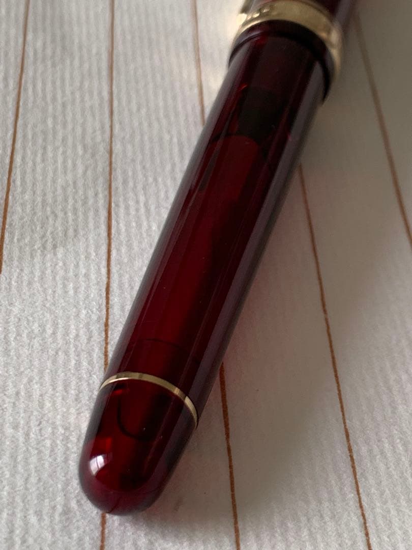 プラチナ 3776 ボルドー 万年筆 14K