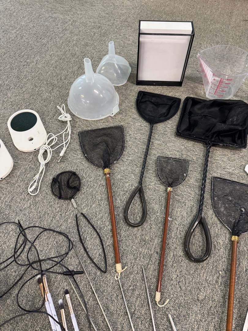 【業務用メダカセット】網 水温計 スポイドなど 中古 水槽掃除用具セット