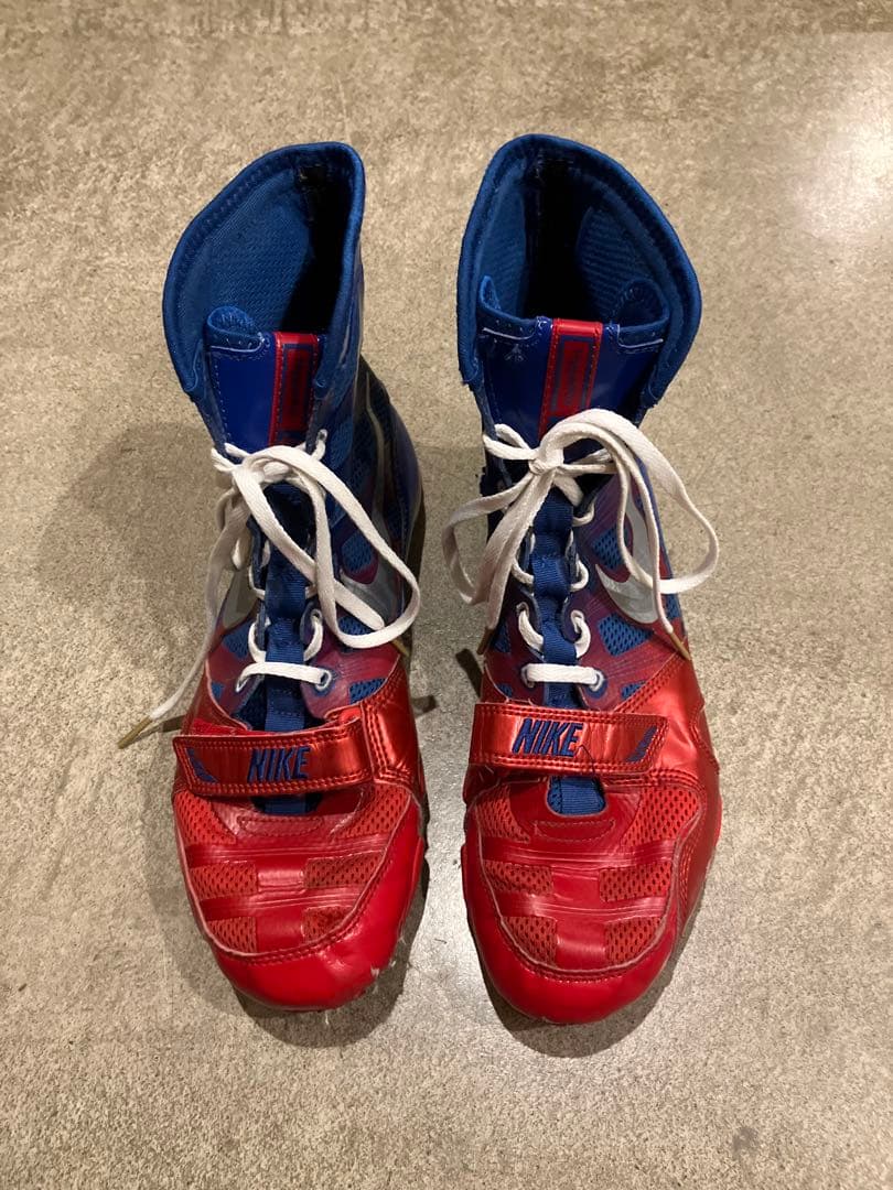 NIKE ハイパーKO ボクシングシューズ ブルー/レッド 27㎝