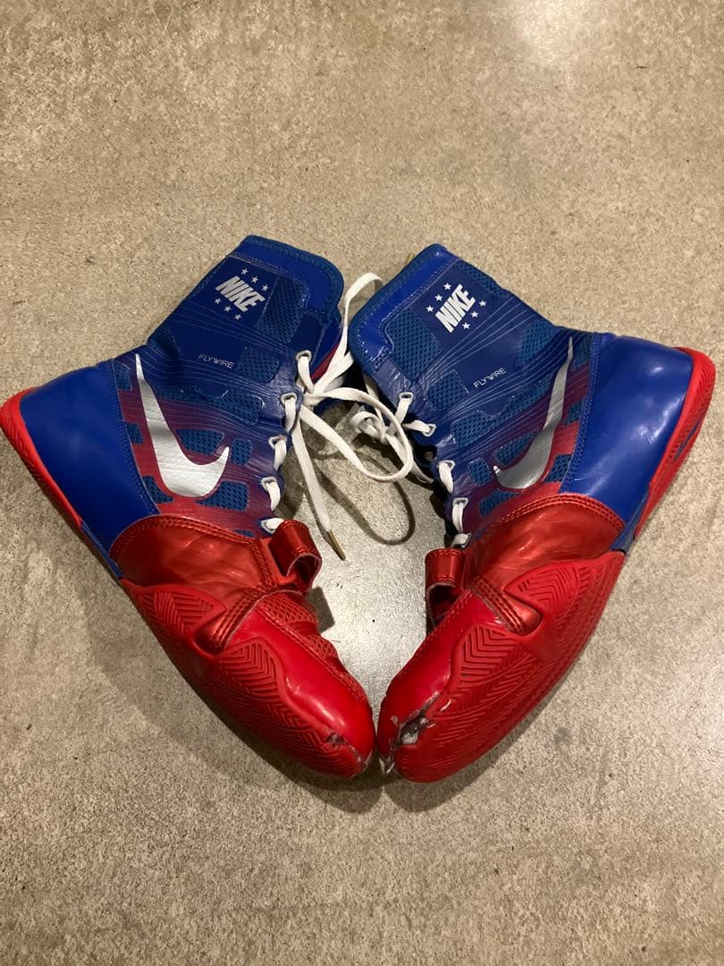 NIKE ハイパーKO ボクシングシューズ ブルー/レッド 27㎝