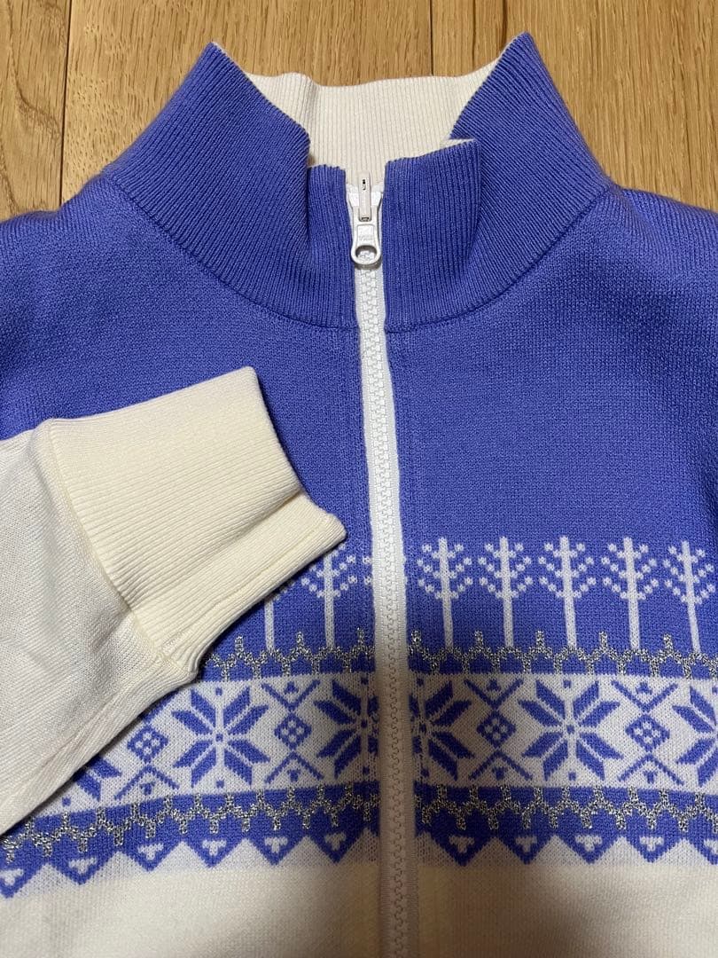 23区ゴルフ防風ノルディック柄リバーシブルブルゾン