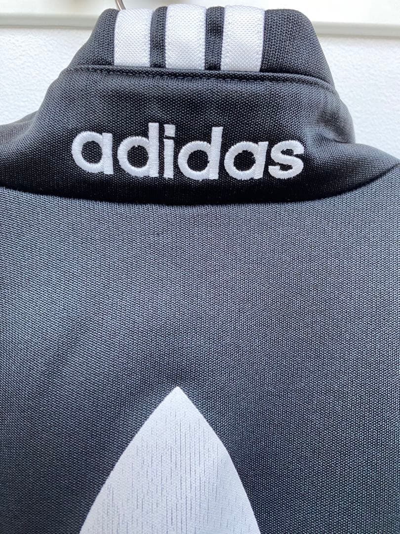 90s アディダス デサント製 セットアップ ジャージ XO 黒　ビッグロゴ