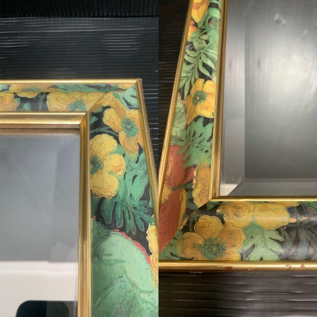 希少アンティークミラー　ハワイアンミラー　アジアンミラー　西海岸　南国リゾート