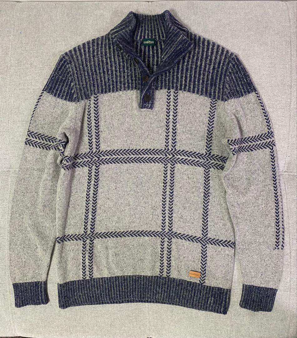 美品　CHERVO シェルボ　ゴルフ　ニット　メンズ　Lサイズ　シルク混