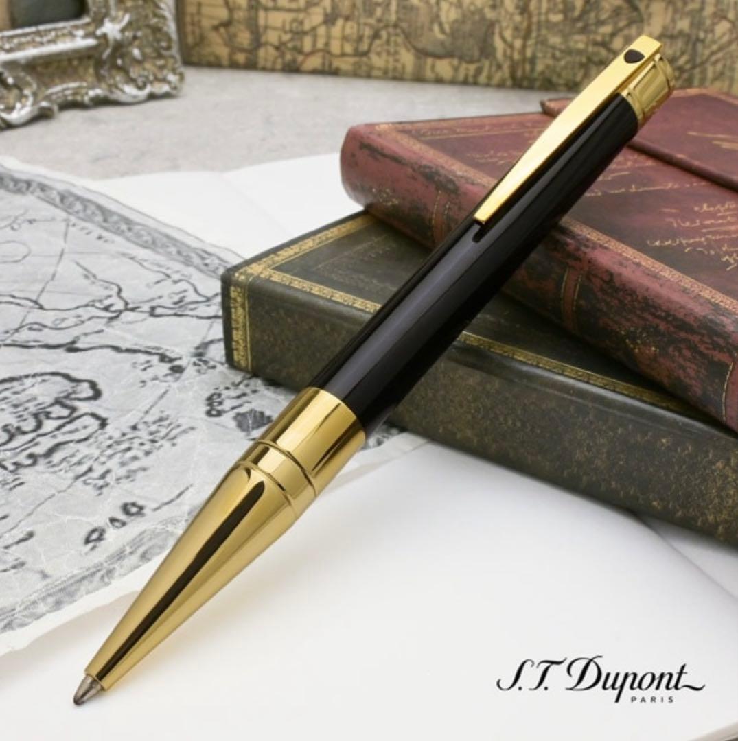 【S.T.Dupont】 D・イニシャル ボールペン ブラック・ゴールド