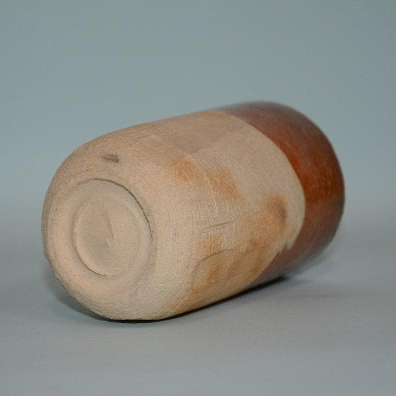 茶道具　楽焼　赤花入　慶入造　十五代吉左衛門極箱　古物　送料無料