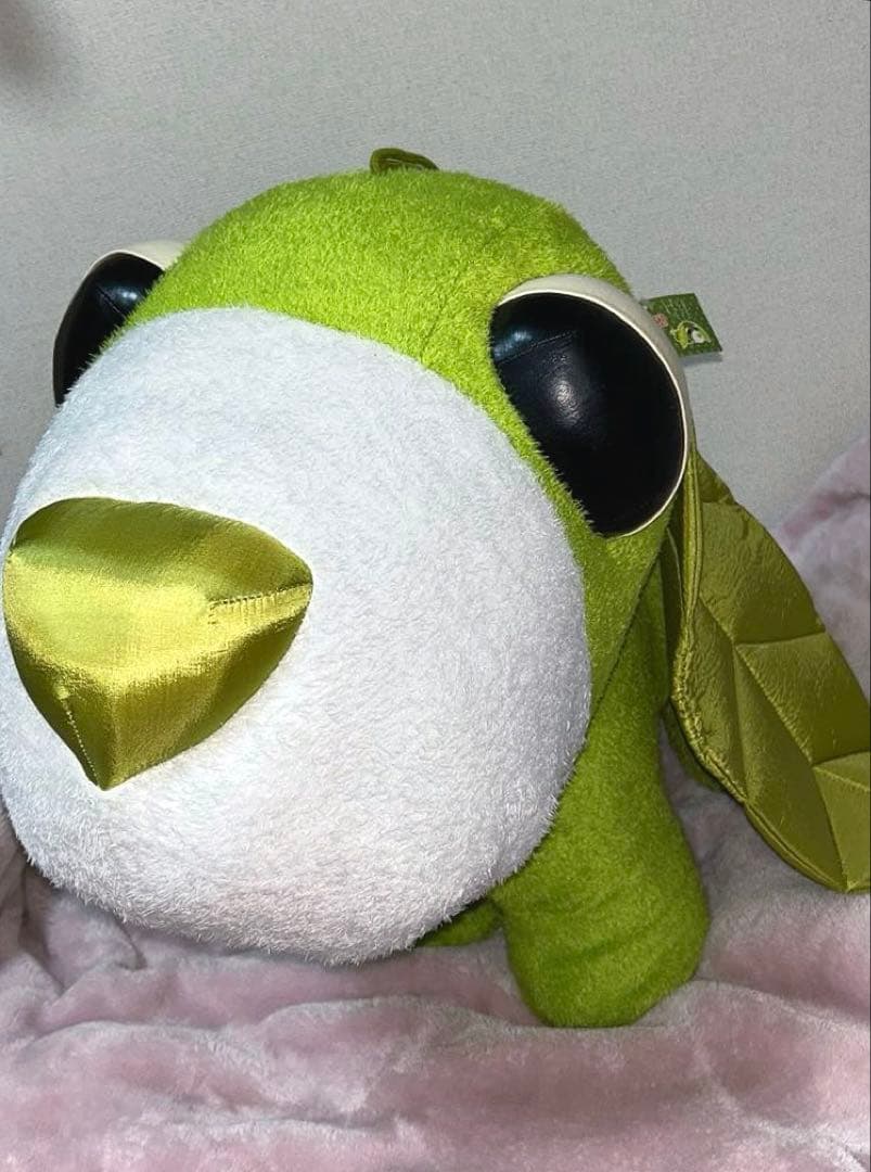 お茶犬 超 特大 BIG ぬいぐるみ 緑茶犬 リョク レトロ 当時