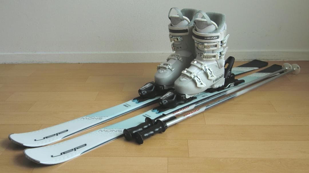 ■■送料無料■ELAN■女性用スキーフルセット■板140靴23.5■メンテ付■■