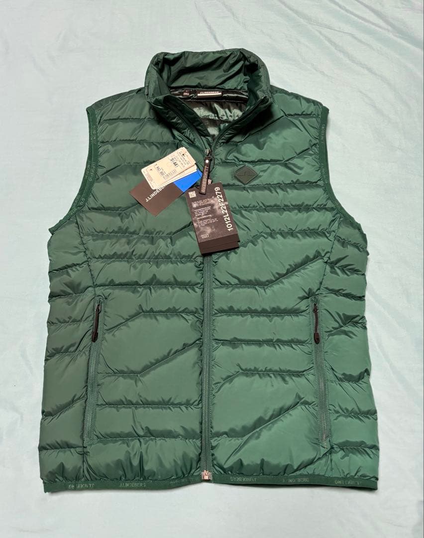 J.LINDEBERG J リンドバーグ ダウンベスト グリーン S(M相当)