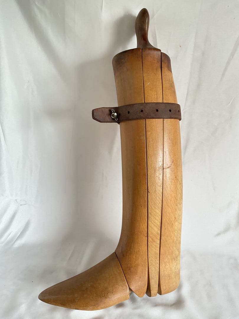 希少！古い木製「ブーツ・キーパー/」ストレッチャー」左足用