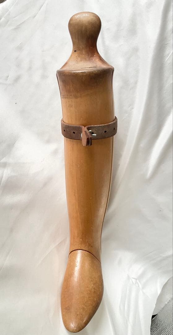 希少！古い木製「ブーツ・キーパー/」ストレッチャー」左足用