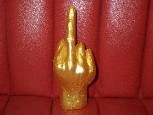 ファックサイン★置物★金★26★ミドルフィンガー★Fuck★雑貨★インテリア