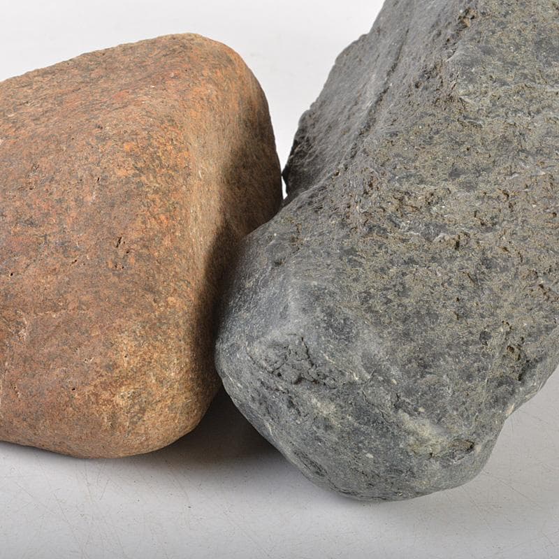 鑑賞石　天然石　置物　3点まとめて　唐木台付　C　R6139C