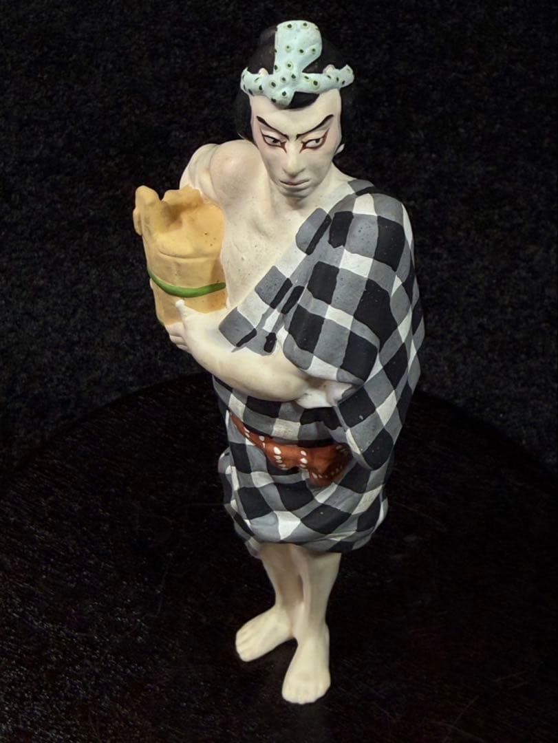 歌舞伎人形　博多人形 小島与一　小島與一　興一造　義経千本桜　すし屋