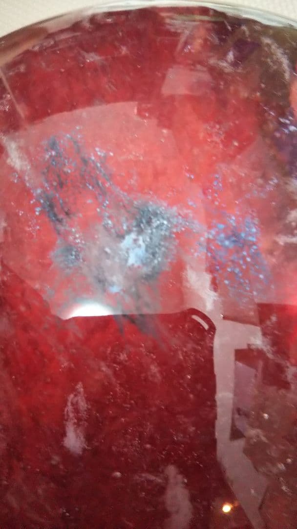 超巨大 溶練水晶球 約7.4Kg 直径18cm  水晶玉 紅蓮 紅 赤