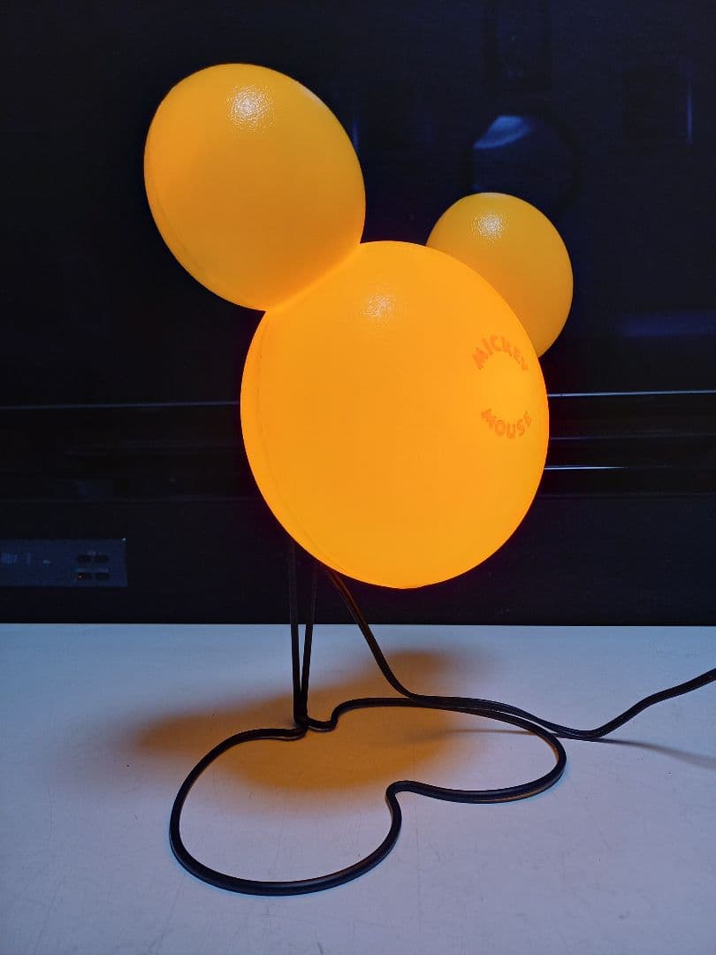 レア　1980's　ポストモダン　サンキョー　イエロー　ミッキーマウス　ランプ