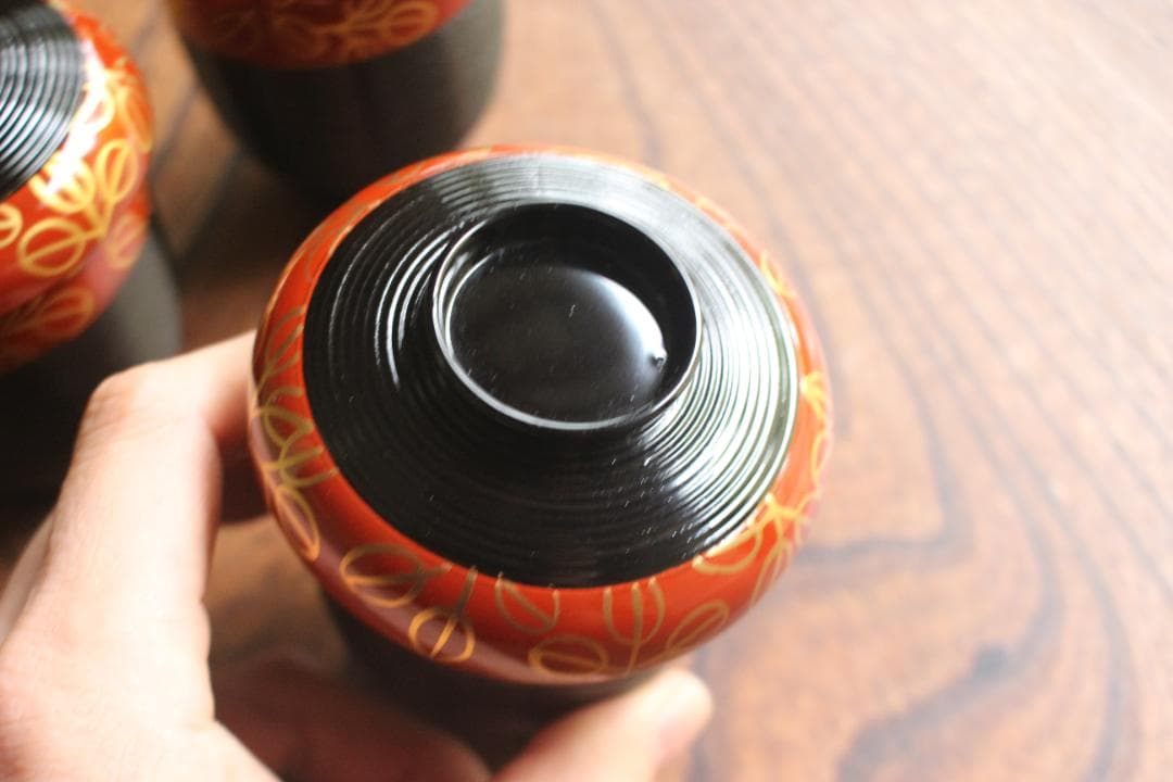 Green❤︎さま専用！優美な萩蒔絵の映える小吸物椀５点（検輪島塗懐石道具小椀