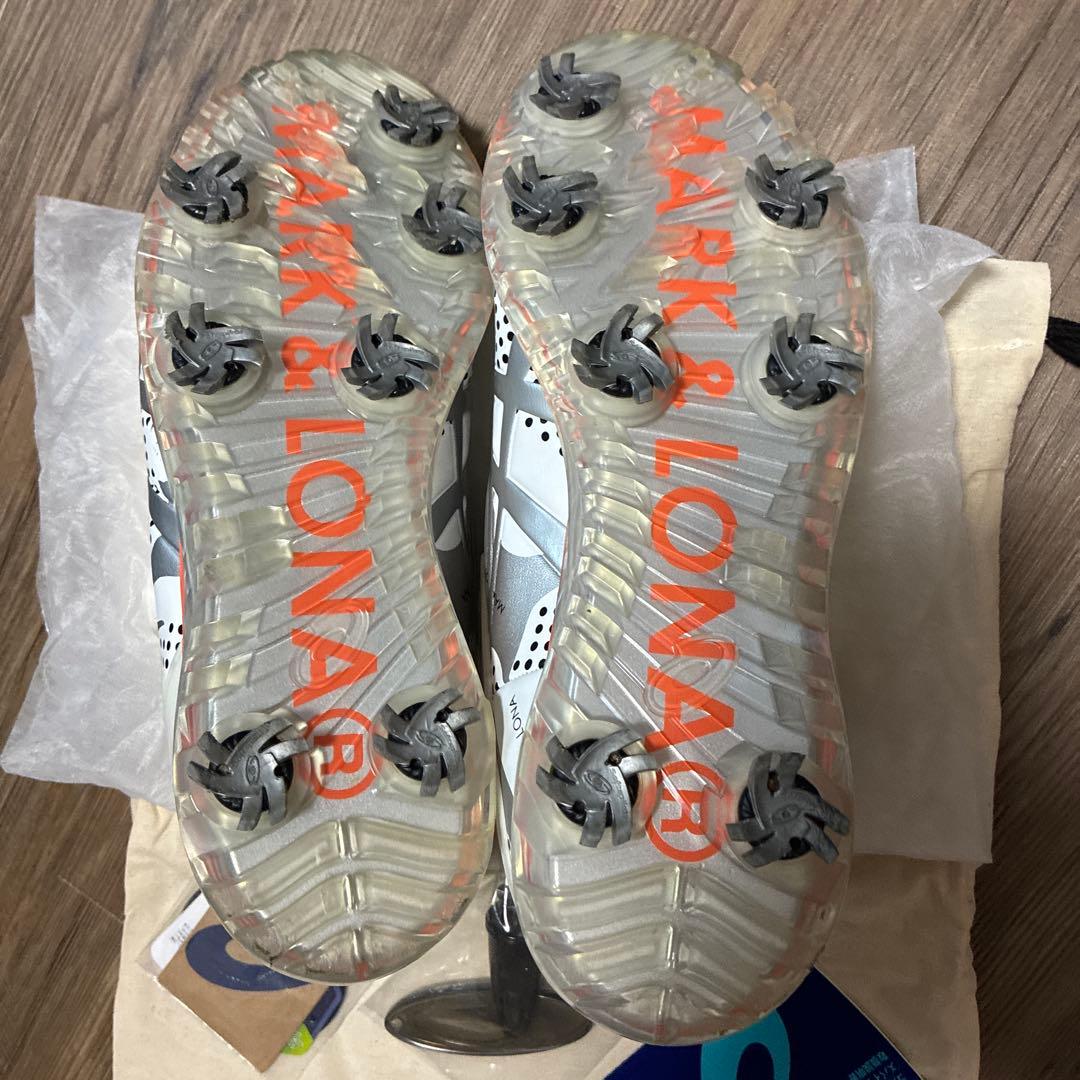 MARK & LONA ASICS コラボ ゴルフシューズ 白✖️シルバー26cm