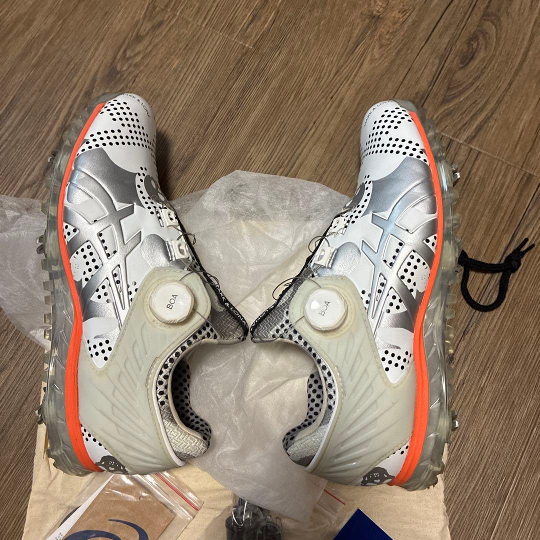 MARK & LONA ASICS コラボ ゴルフシューズ 白✖️シルバー26cm